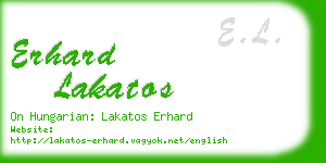 erhard lakatos business card